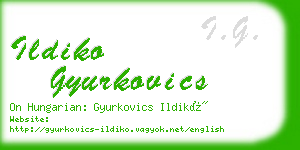 ildiko gyurkovics business card